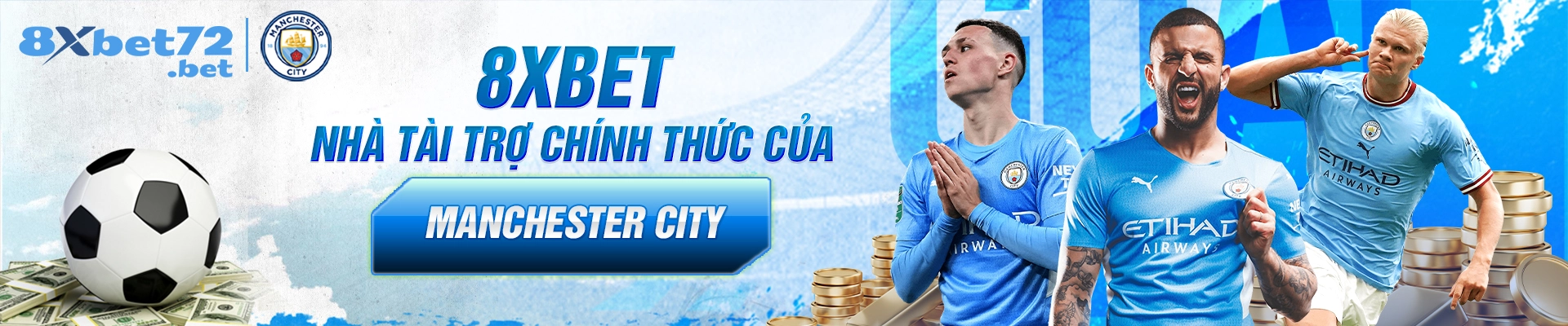 8xbet nhà tài trợ chính thức của Manchester City