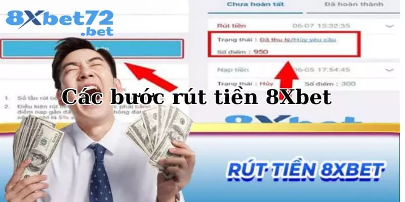 Chỉ với 3 bước bạn đã có thể rút tiền 8XBet về tài khoản